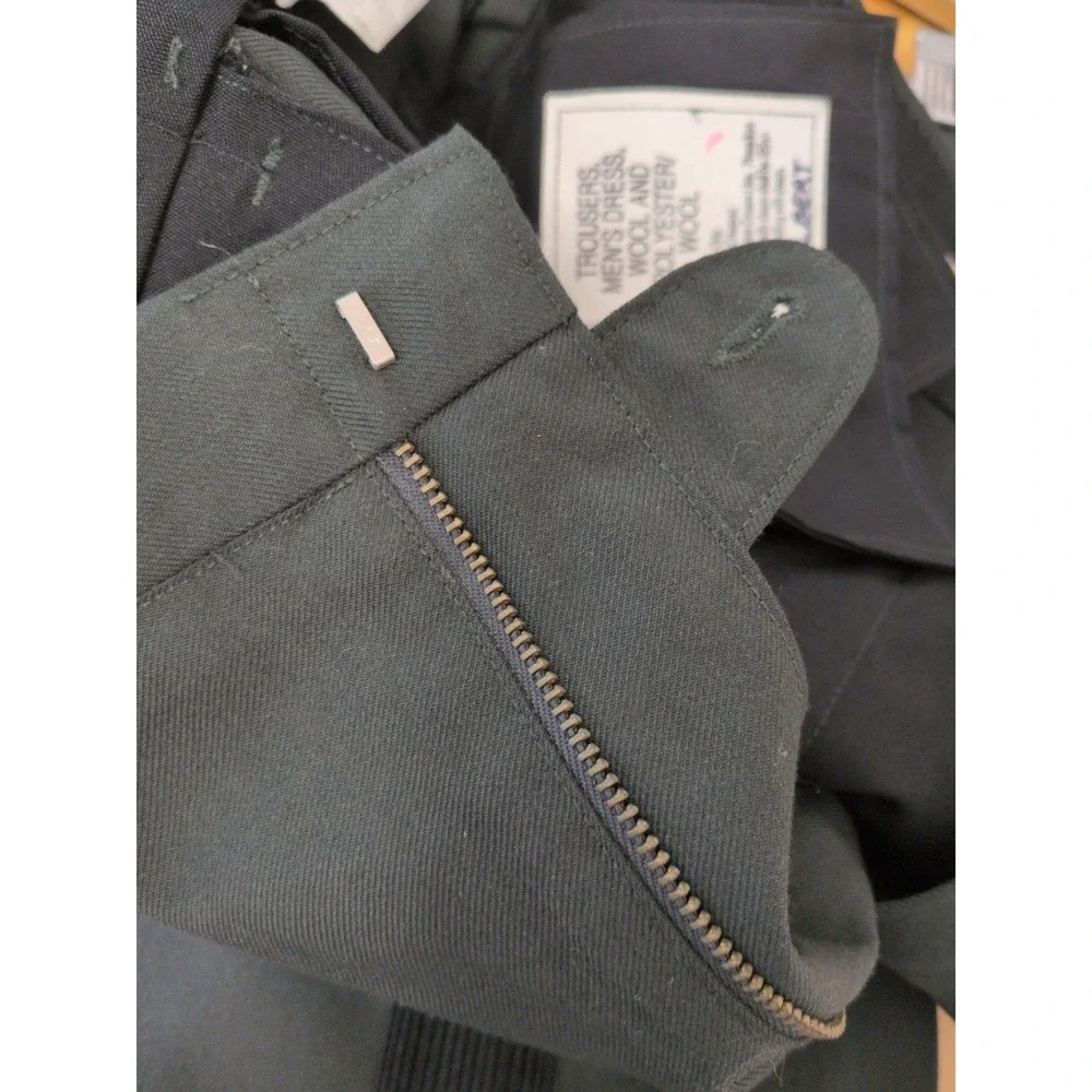 PANTS 32Rx29‎ & BELT🚨DSCP Corp Men's Army Green Poly Wool Blend Dress Trousers